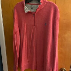 Polo by Ralph Lauren Men's Zip Up Sweater in Red